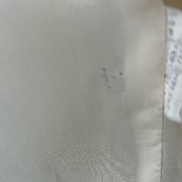 Vintage Valentino Miss V Coat Womens 12 /46 Cream Pleated Front Pockets Timeless - Picture 9 of 16